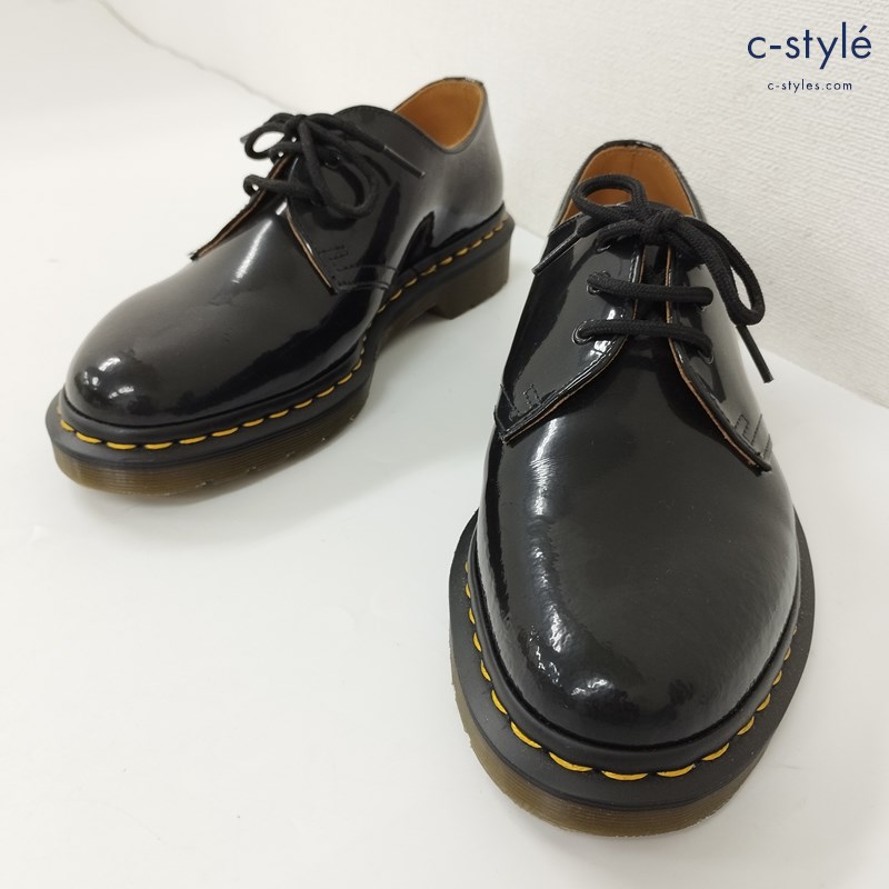 Dr.Martens ドクターマーチン 3ホール エナメルシューズ UK8 ブラック 1461 ローファー パテントレザー