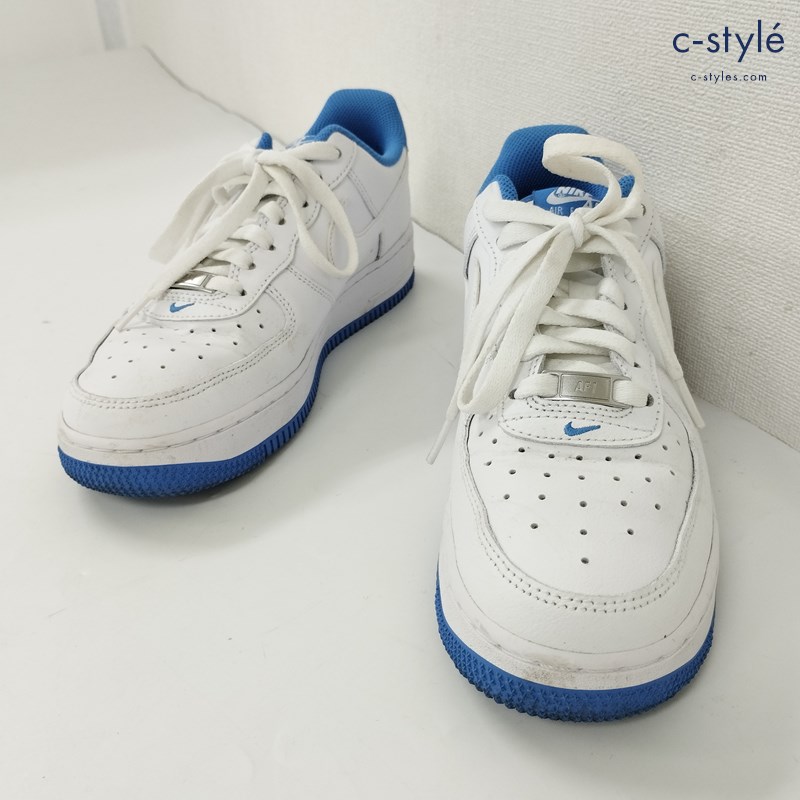 NIKE ナイキ AIR FORCE 1 LOW エアフォース1 25cm ホワイト×ブルー DR9867-101 靴