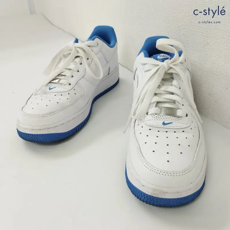 NIKE ナイキ AIR FORCE 1 LOW エアフォース1 25cm ホワイト×ブルー DR9867-101 靴