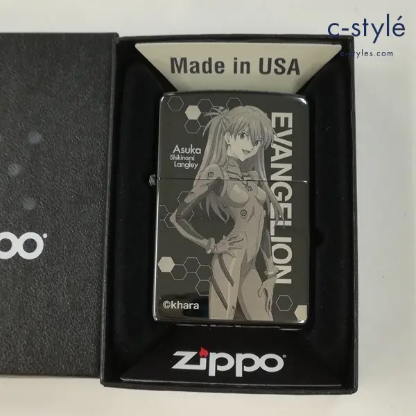 ZIPPO ジッポー ヱヴァンゲリヲン 式波・アスカ・ラングレー オイルライター ブラック系 喫煙具