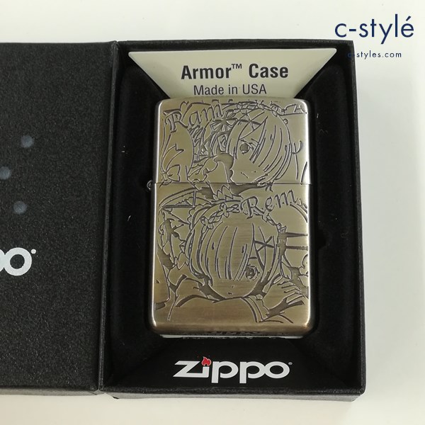 ZIPPO ジッポー Re:ゼロから始める異世界生活 リゼロ レム＆ラム オイルライター シルバー 喫煙具