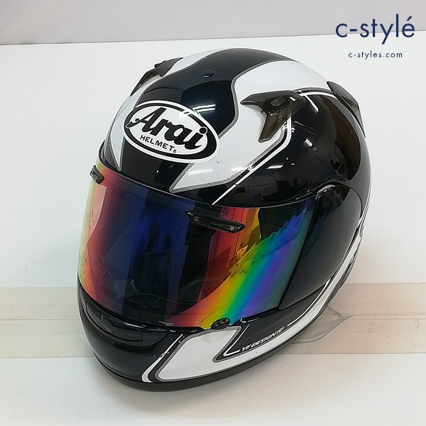 Arai アライ Astro IQ アストロIQ ヘルメット 57.58cm ブラック×ホワイト 日本製 バイク用品