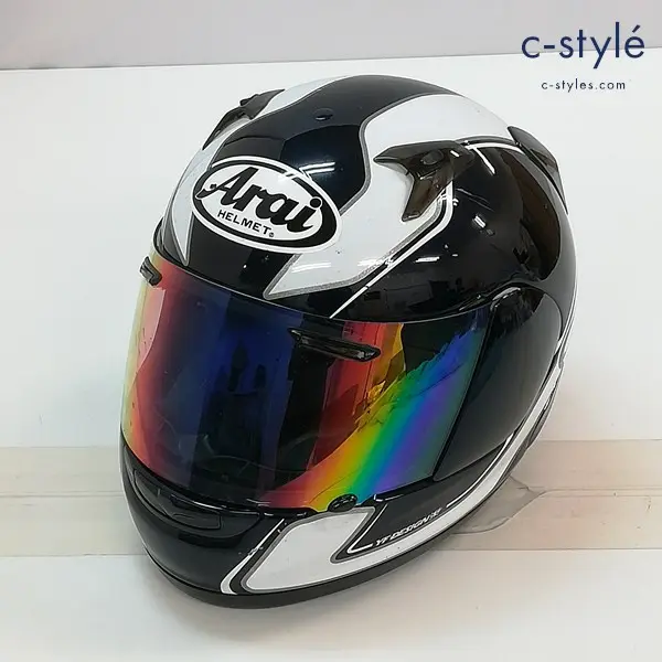 Arai アライ Astro IQ アストロIQ ヘルメット 57.58cm ブラック×ホワイト 日本製 バイク用品