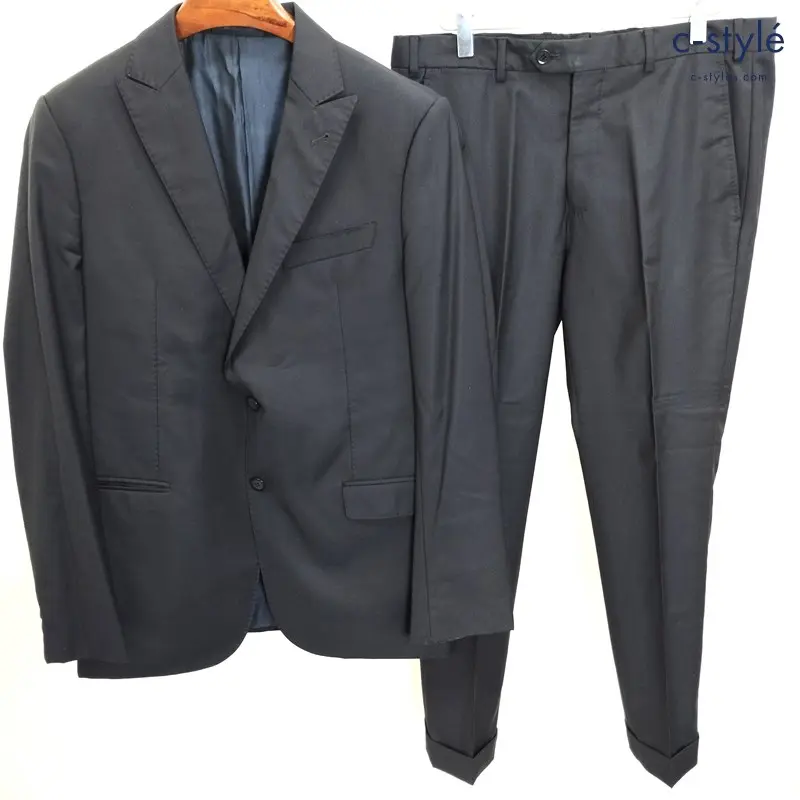 ARMANI COLLEZIONI スーツ 48 ネイビー ジャケット パンツ セットアップ UCVMGB UC001 2B サイドベンツ