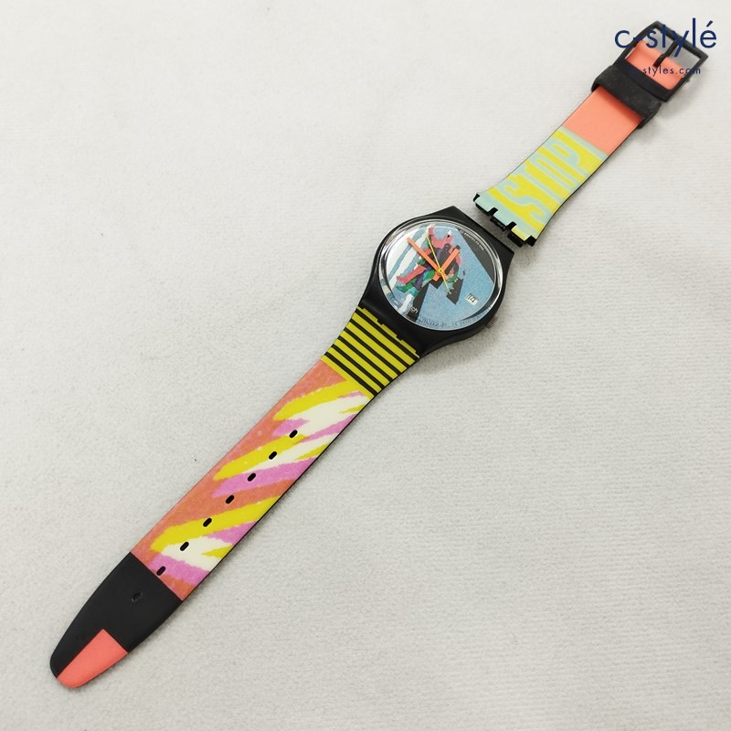 SWATCH スウォッチ TAXI STOP GB410 マルチカラー 腕時計 クォーツ