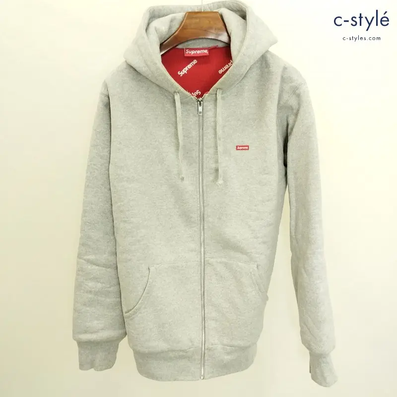 Supreme シュプリーム Small Box Thermal Zip Up Sweat M グレー スウェットパーカー ジャケット