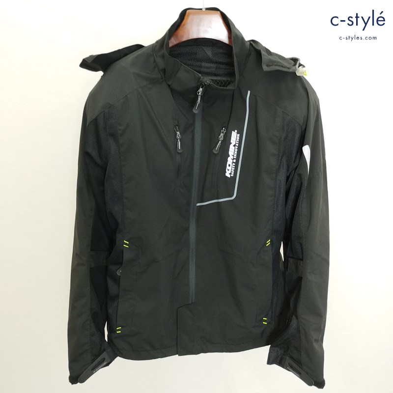 KOMINE コミネ プロテクトハーフメッシュ パーカ L ブラック JK-112 バイク用品 ジャケット ナイロン100