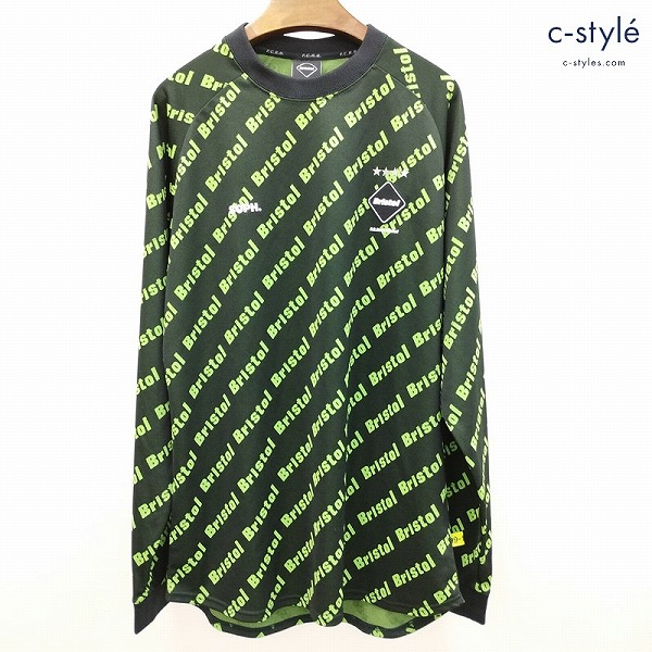 F.C.Real Bristol EASY L/S TRAINNING TOP カットソー M グリーン系 FCRB-189008 長袖 ロンT