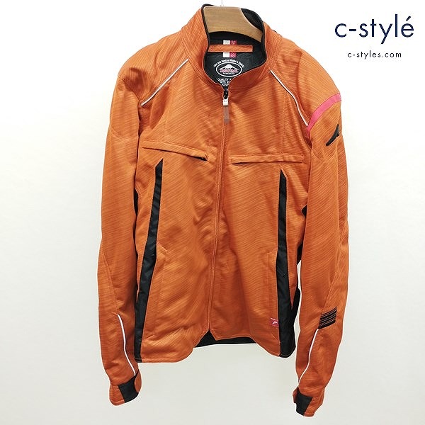 KUSHITANI クシタニ フルメッシュジャケット XL オレンジ K-2370 ワッペン バイク用品