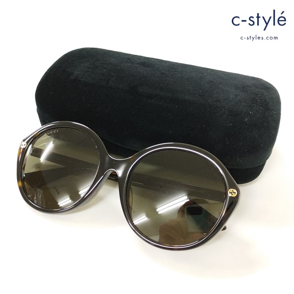 GUCCI グッチ サングラス 57□20-145 ブラック GG0023SA ケースつき レディース