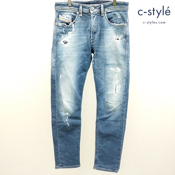 DIESEL ディーゼル THOMMER-T デニムパンツ W30 インディゴ 087AK ジーンズ スキニー ダメージ加工