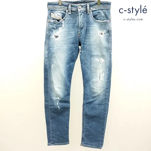 DIESEL ディーゼル THOMMER-T デニムパンツ W30 インディゴ 087AK ジーンズ スキニー ダメージ加工