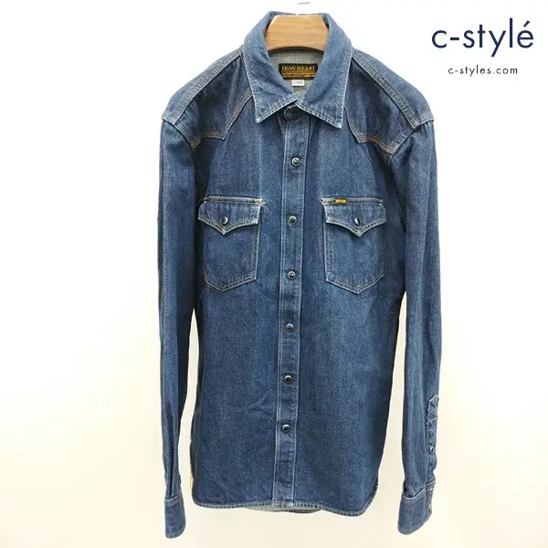IRON HEART アイアンハート ウエスタンシャツ デニムシャツ XL インディゴ 長袖 日本製