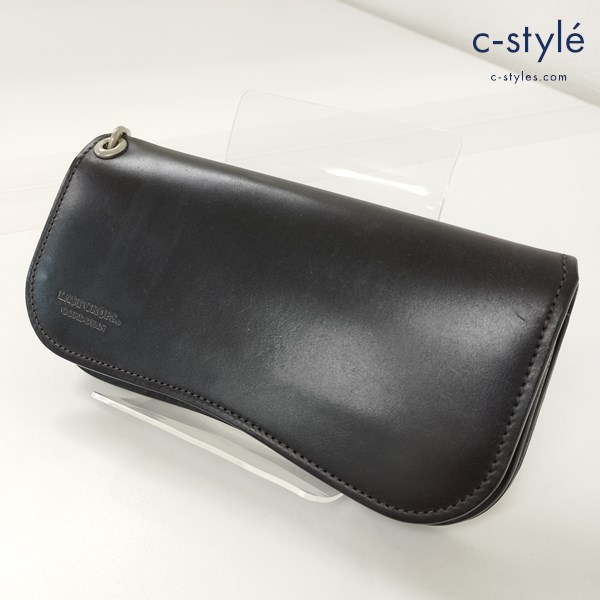 LAST CROPS ラストクロップス ブリスターL 長財布 ブラック レザー ウォレットチェーン付き