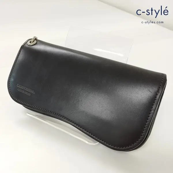 LAST CROPS ラストクロップス ブリスターL 長財布 ブラック レザー ウォレットチェーン付き