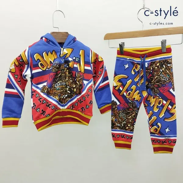 DOLCE&GABBANA スウェット セットアップ 上 86～92㎝ 下 80～86㎝ マルチカラー 総柄 キッズ 男の子 女の子