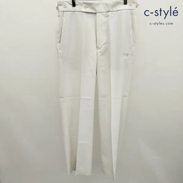 Needles ニードルズ サイドタブトラウザー パンツ M ホワイト MR456 ポリエステル 日本製