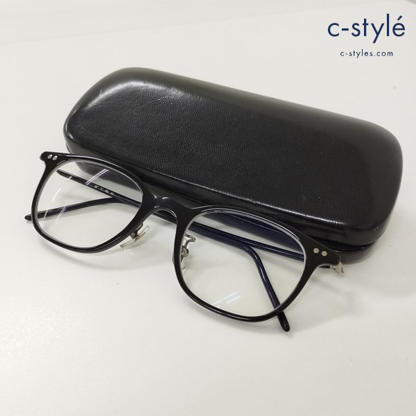 金子眼鏡 ウェリントンメガネ ブラック 眼鏡 アイウェア 度入り