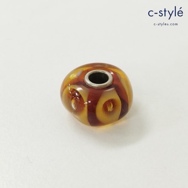 TROLLBEADS トロールビーズ ビーズチャーム ブラウン系 アクセサリー ガラス ユニセックス