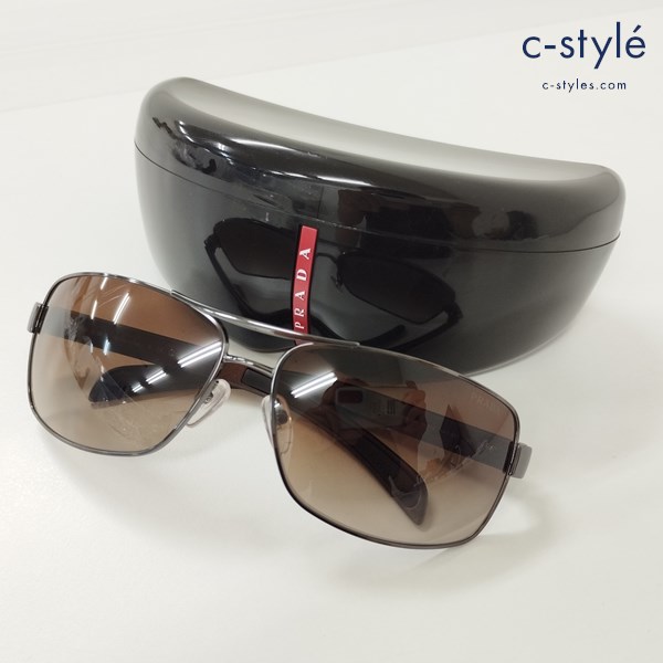 PRADA プラダ サングラス 65□14 ブラウン系 イタリア製 SPS541