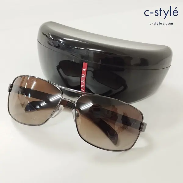 PRADA プラダ サングラス 65□14 ブラウン系 イタリア製 SPS541
