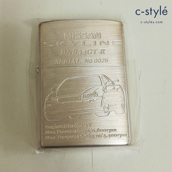 ZIPPO ジッポー 日産スカイライン GT-R BNR34 オイルライター シルバー 限定・名車シリーズ 喫煙具