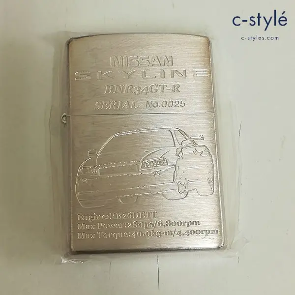ZIPPO ジッポー 日産スカイライン GT-R BNR34 オイルライター シルバー 限定・名車シリーズ 喫煙具