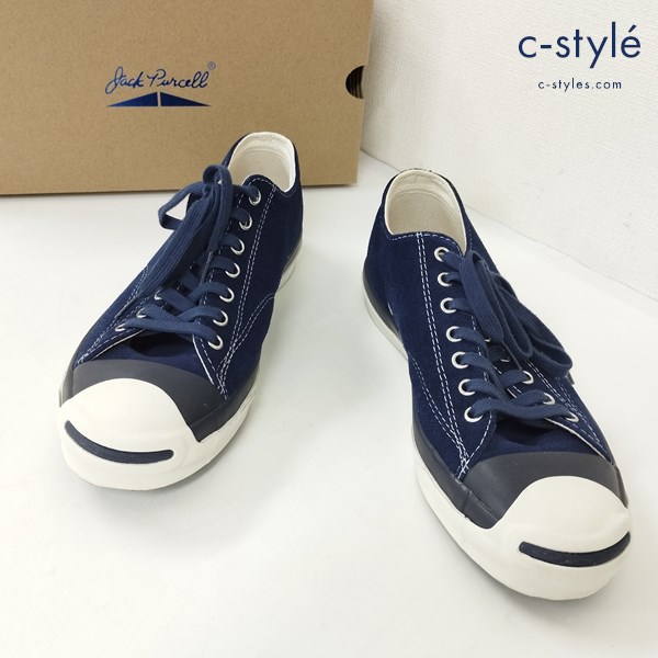 CONVERSE コンバース JACK PURCELL RETSUEDE 1CL600 スニーカー 26.5㎝ ネイビー 替え紐付き