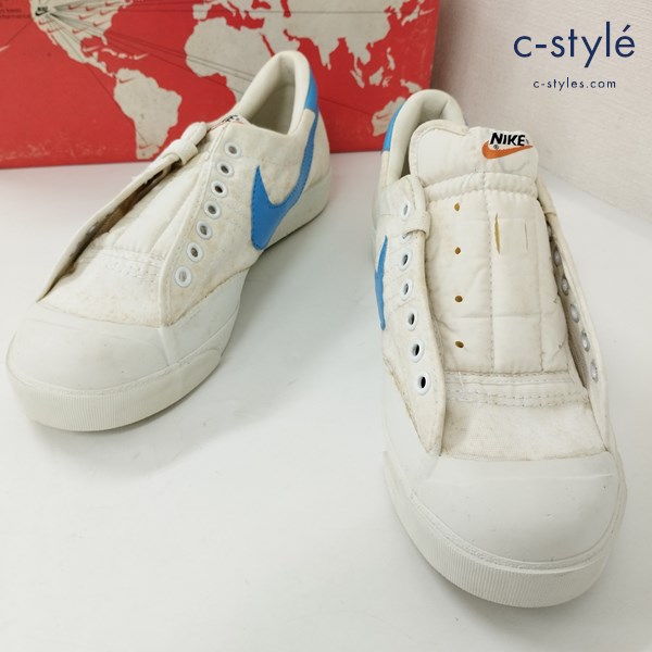 NIKE ナイキ MATCH POINT スニーカー 9・1/2 27.5cm ホワイト×ブルー 日本製 ヴィンテージ