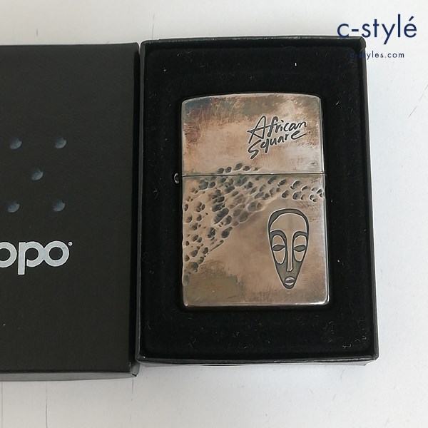 ZIPPO ジッポー African Square オイルライター シルバー 喫煙グッズ