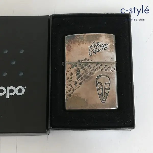 ZIPPO ジッポー African Square オイルライター シルバー 喫煙グッズ