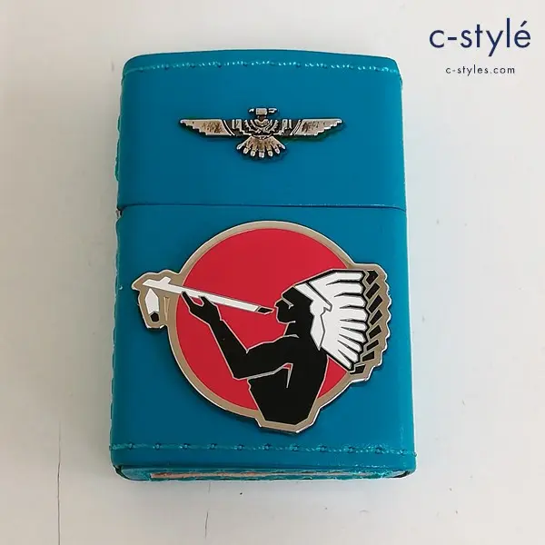 ZIPPO ジッポー AMERICAN SPIRIT アメリカンスピリット 革巻き 立体メタル オイルライター 2018年製
