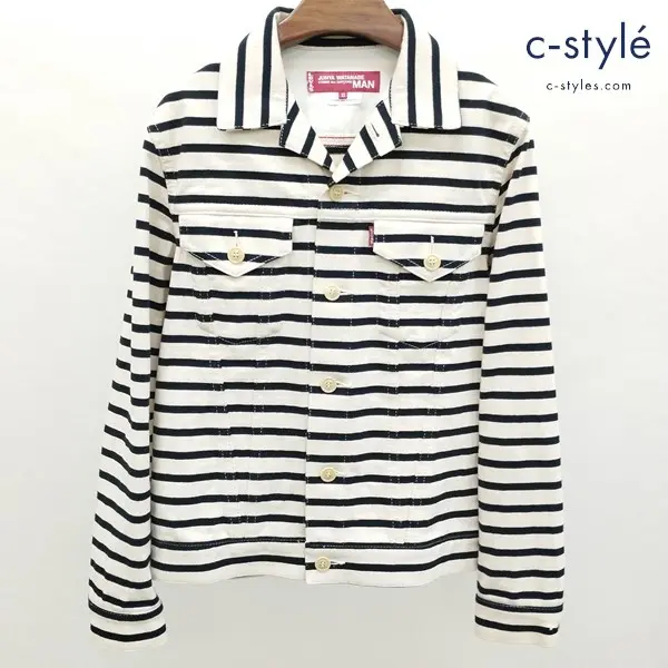 COMME des GARCONS JUNYA WATANABE MAN×Levi’s トラッカージャケット XS きなり×ブラック ボーダー 日本製