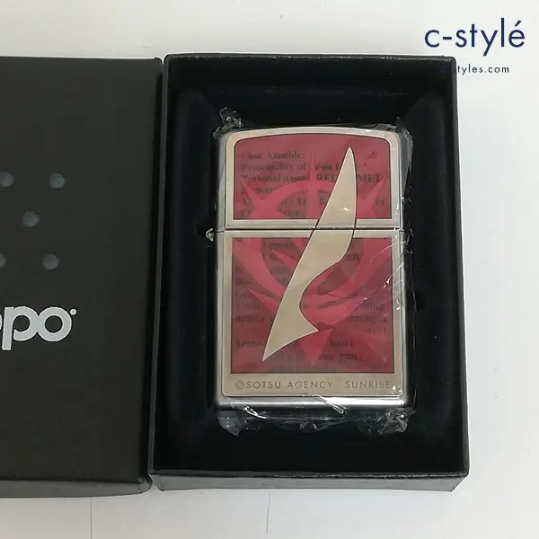 ZIPPO ジッポー 機動戦士ガンダム 赤い彗星 シャア専用ザク MS-06 オイルライター シルバー×レッド 喫煙具