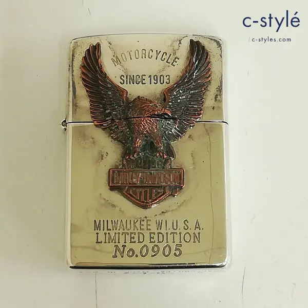 ZIPPO ジッポー HARLEY-DAVIDSON ハーレーダビッドソン 1994 立体イーグル オイルライター シルバー 喫煙具