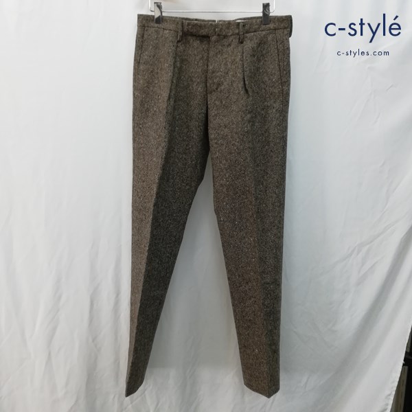 INCOTEX インコテックス SLOWEAR パンツ 44 ブラウン系 ウール ナイロン スラックス A90X1