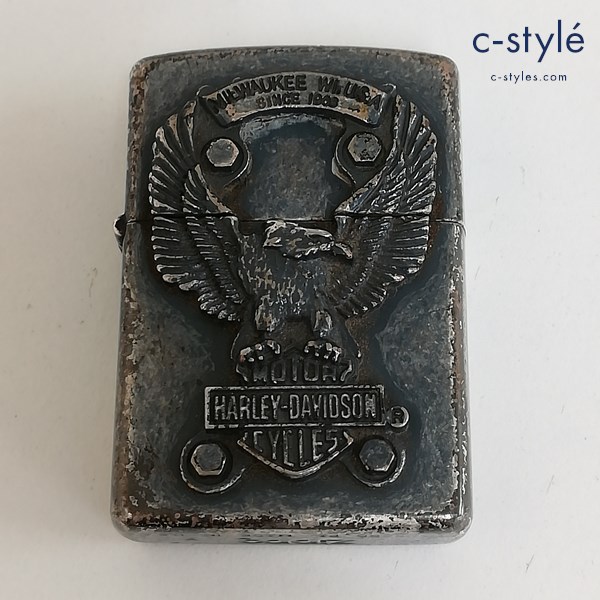 ZIPPO ジッポー HARLEY-DAVIDSON ハーレーダビッドソン イーグルロゴ メタルプレート 鷹 オイルライター 喫煙具