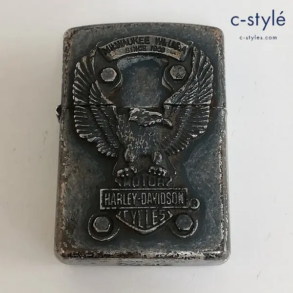 ZIPPO ジッポー HARLEY-DAVIDSON ハーレーダビッドソン イーグルロゴ メタルプレート 鷹 オイルライター 喫煙具