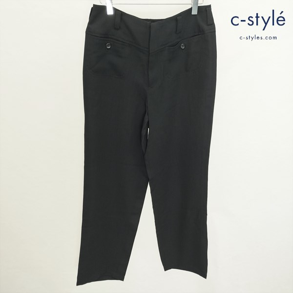 Y’s ワイズ ウールパンツ ブラック YF-P09-103 薄手 日本製 レディース