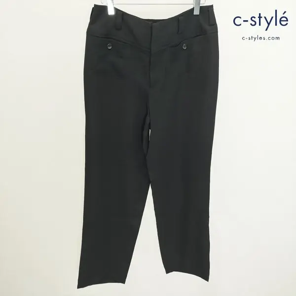Y’s ワイズ ウールパンツ ブラック YF-P09-103 薄手 日本製 レディース