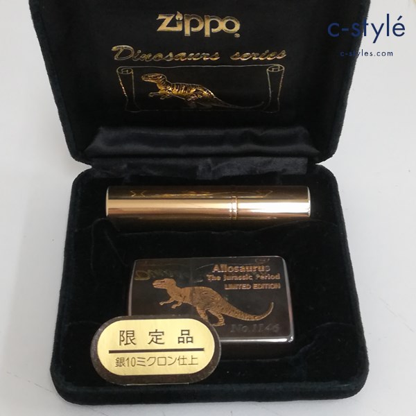 ZIPPO ジッポー ダイナソーコレクション オイルライター シルバー Allosaurus 銀10ミクロン仕上 喫煙具