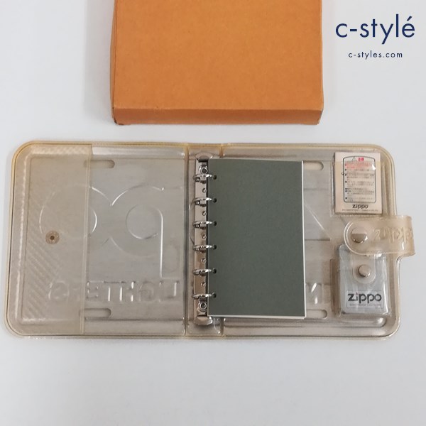 ZIPPO ジッポー WIND PROOF LIGHTERS 手帳付 バインダーセット オイルライター シルバー 喫煙具