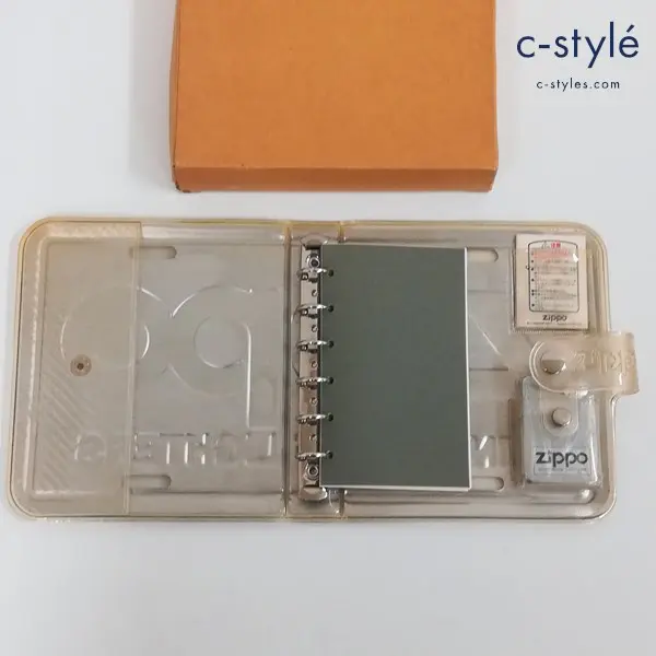 ZIPPO ジッポー WIND PROOF LIGHTERS 手帳付 バインダーセット オイルライター シルバー 喫煙具