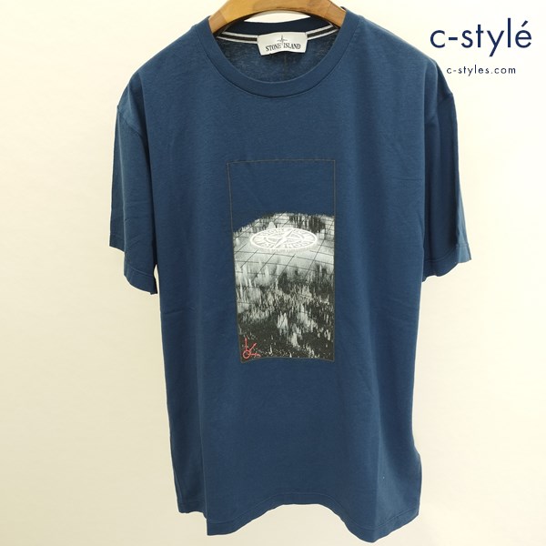 STONE ISLAND ストーンアイランド プリントTシャツ M ネイビー 半袖
