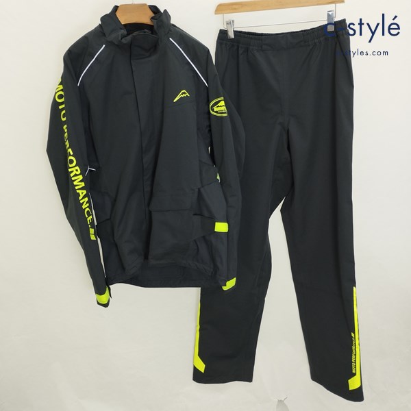 KUSHITANI クシタニ ストレッチレインスーツ 上下セット L ブラック K-3025 ジャケット パンツ