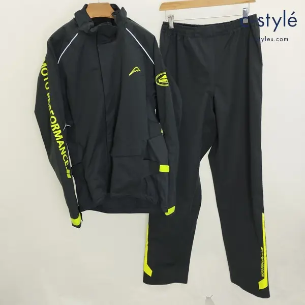 KUSHITANI クシタニ ストレッチレインスーツ 上下セット L ブラック K-3025 ジャケット パンツ