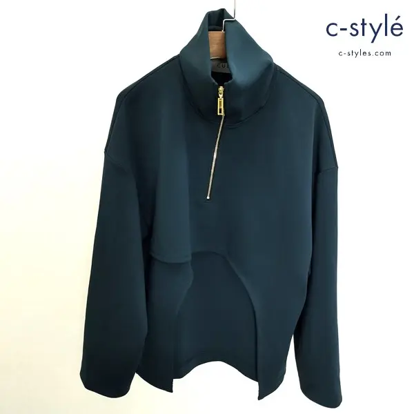 CULLNI クルニ Open Front Harf ZIP Pullover 0 グリーン系 23-SS-022 プルオーバー 長袖