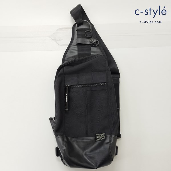 PORTER ポーター ヒーススリングショルダーバッグ ブラック ボディバッグ 日本製 吉田カバン
