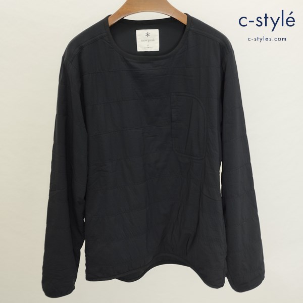 Snow peak フレキシブル インサレーション プルオーバー M ブラック POLARTEC ナイロンジャケット