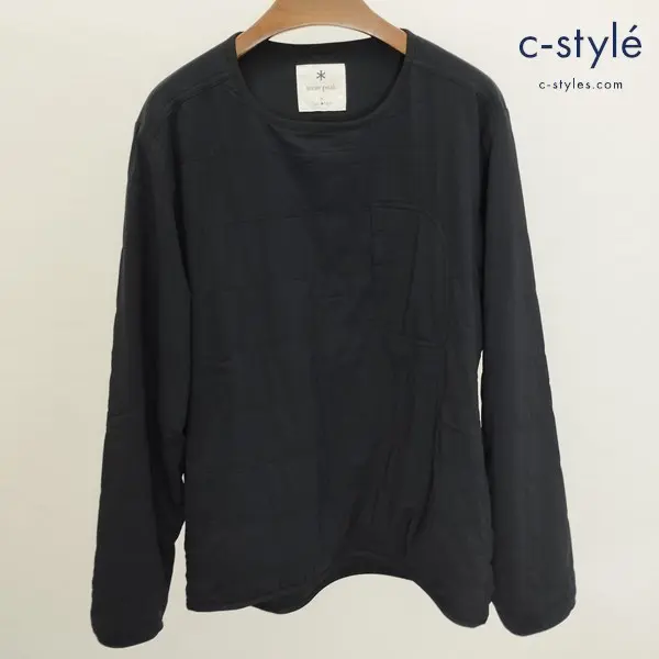 Snow peak フレキシブル インサレーション プルオーバー M ブラック POLARTEC ナイロンジャケット